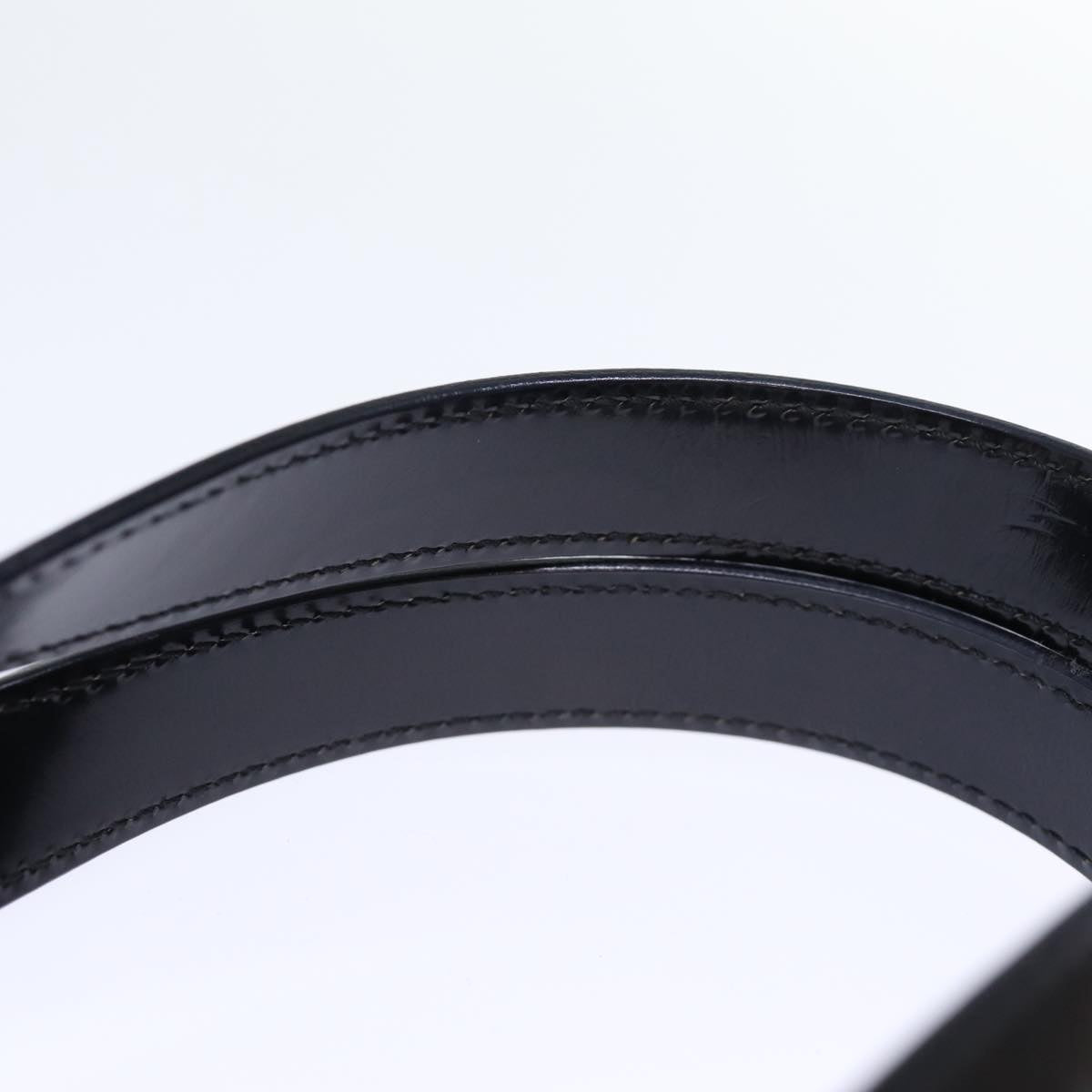 GUCCI Horsebit Shoulder Bag Enamel Black yk11952