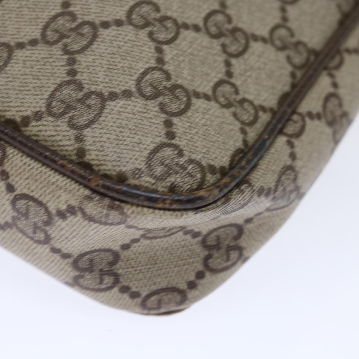 GUCCI GG Supreme Web Sherry Line Shoulder Bag PVC Beige Red Green yk11953
