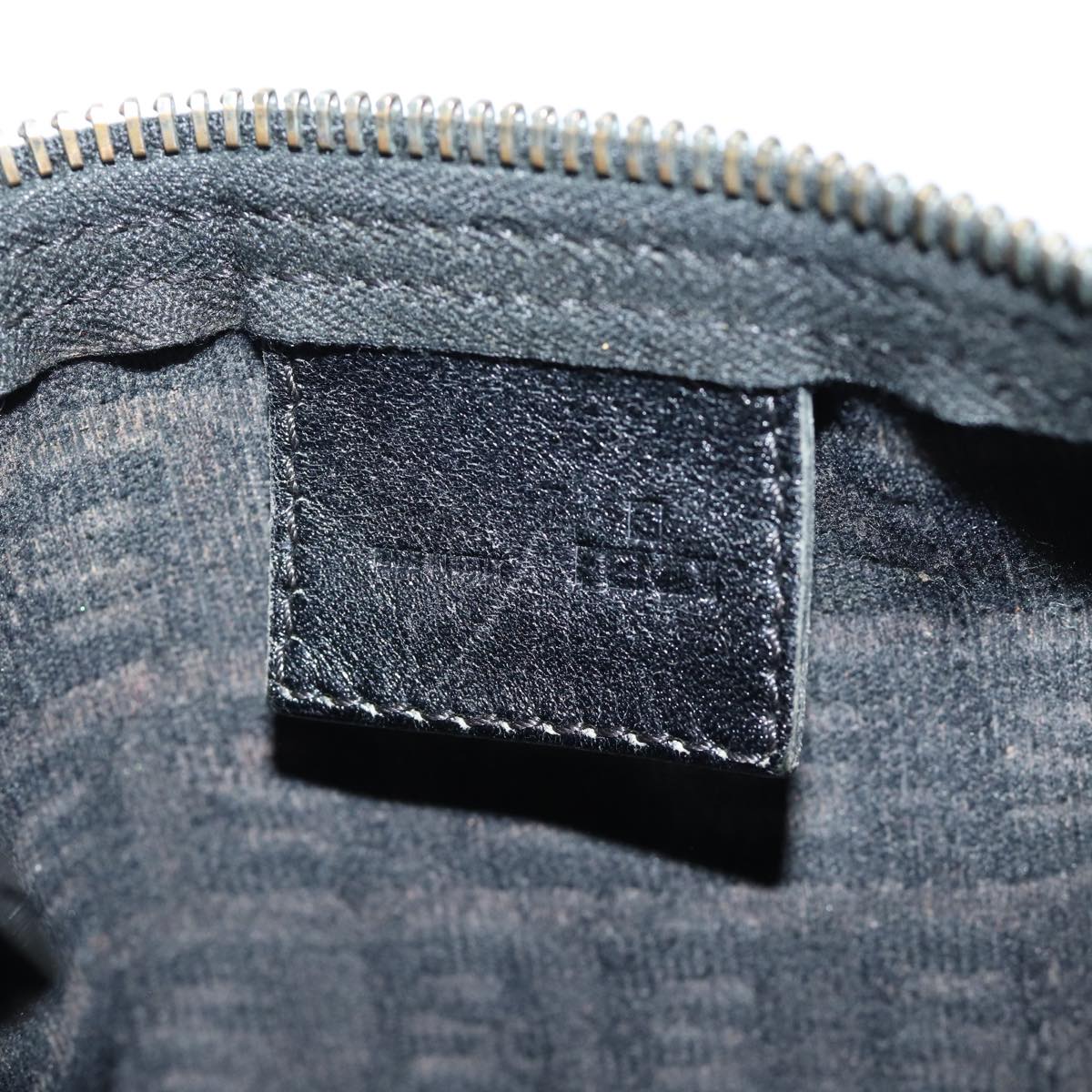 FENDI Zucchino Canvas Hand Bag Black yk11960
