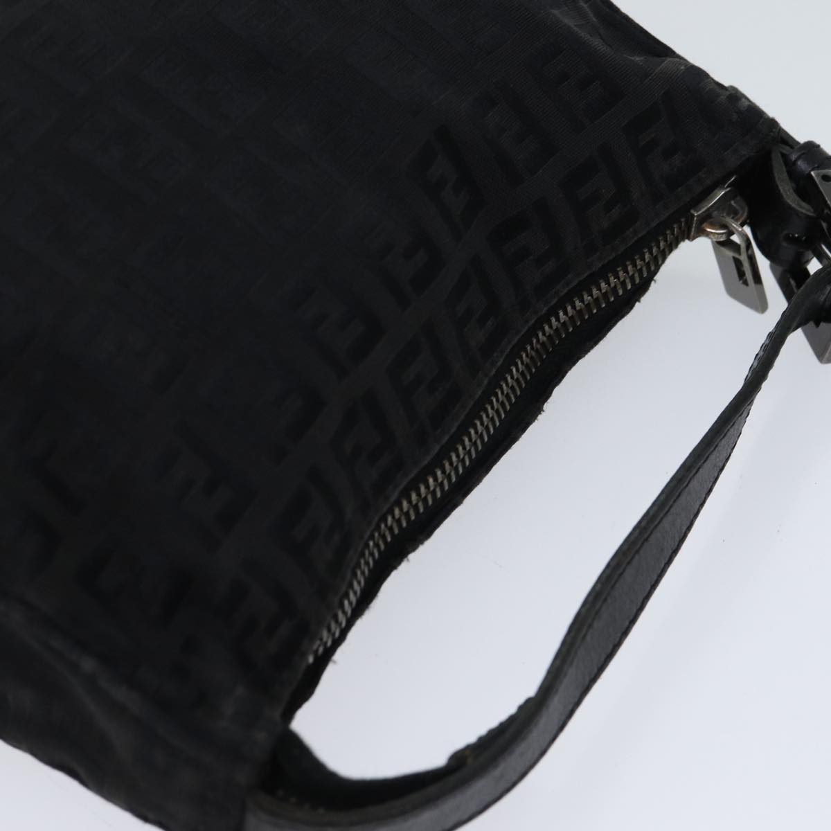 FENDI Zucchino Canvas Hand Bag Black yk11960