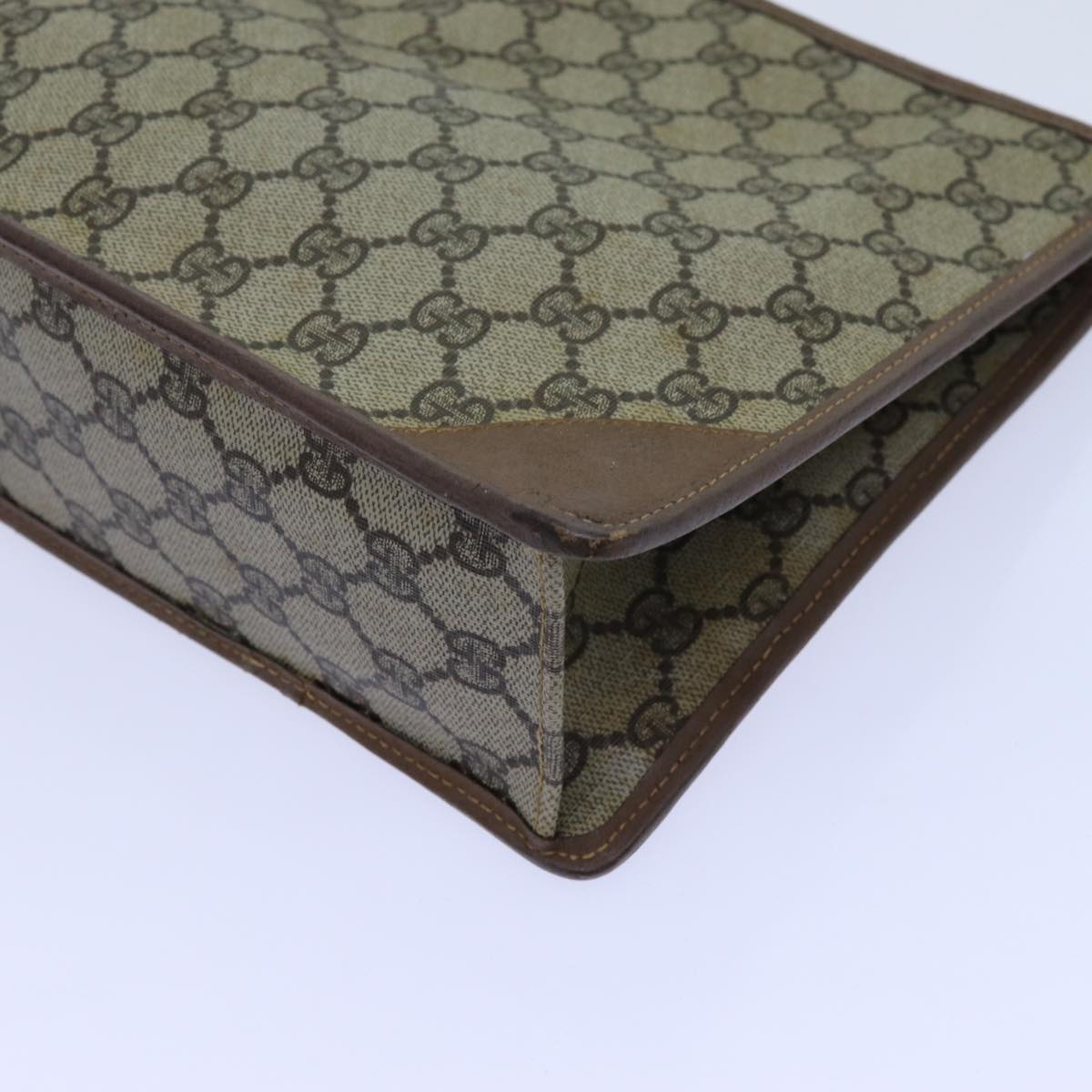GUCCI GG Supreme Web Sherry Line Clutch Bag Beige 014 123 6053 yk11962