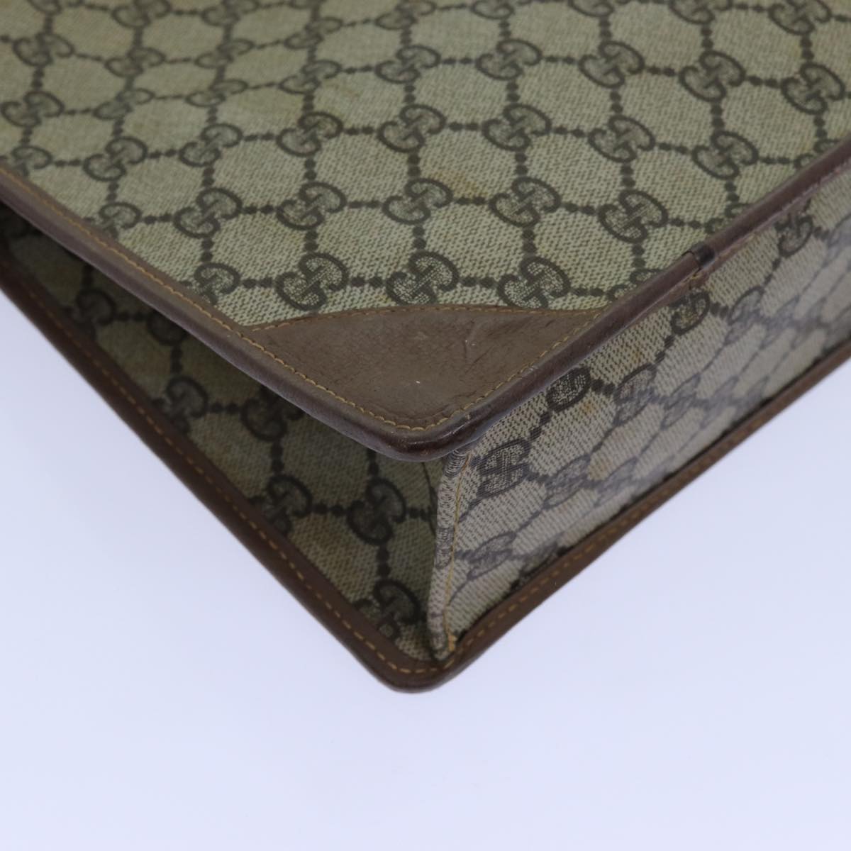 GUCCI GG Supreme Web Sherry Line Clutch Bag Beige 014 123 6053 yk11962