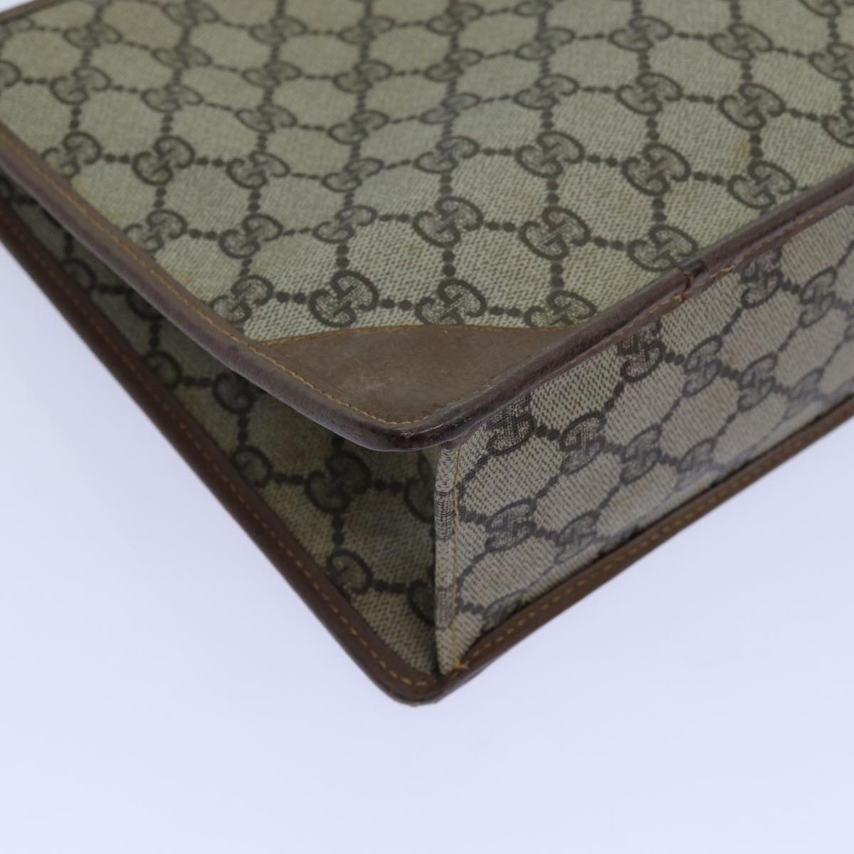 GUCCI GG Supreme Web Sherry Line Clutch Bag Beige 014 123 6053 yk11962