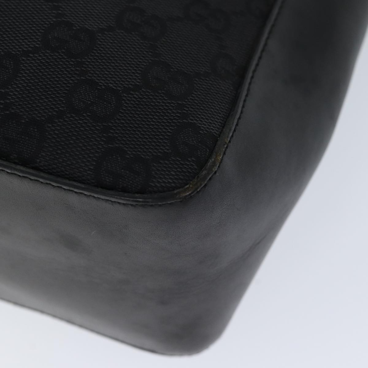 GUCCI GG Canvas Shoulder Bag Black 001 3766 yk11968