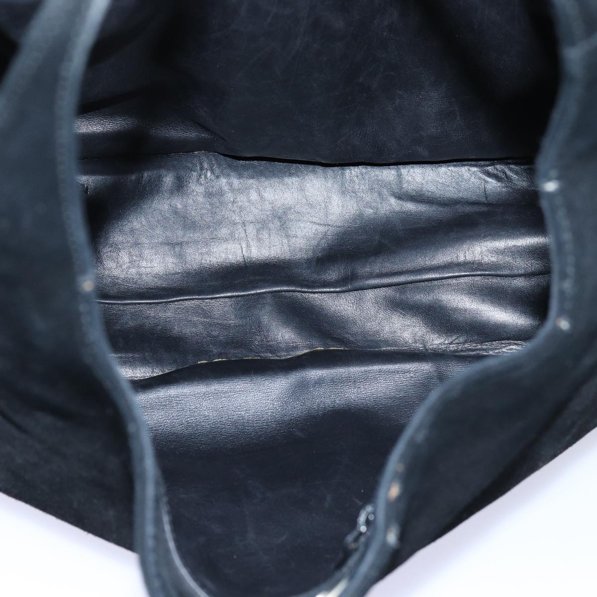 GUCCI Shoulder Bag Suede Leather 2Set Black yk12004