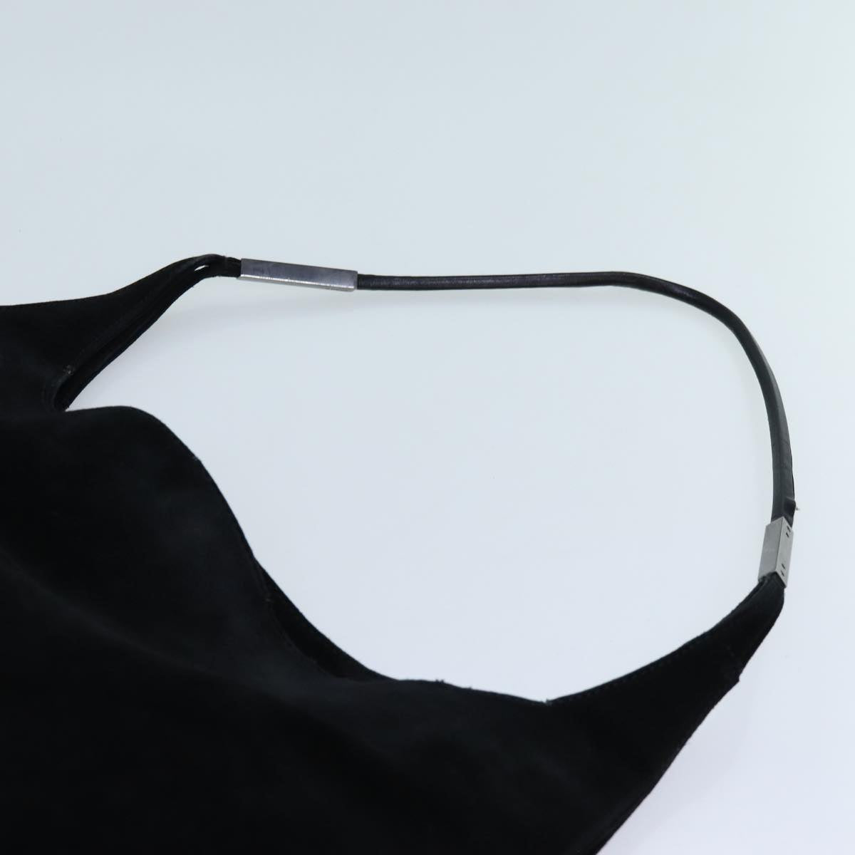 GUCCI Shoulder Bag Suede Leather 2Set Black yk12004