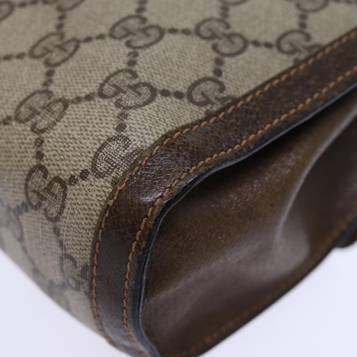 GUCCI GG Canvas Web Sherry Line Clutch Bag Beige Green 84 01 006 yk12008
