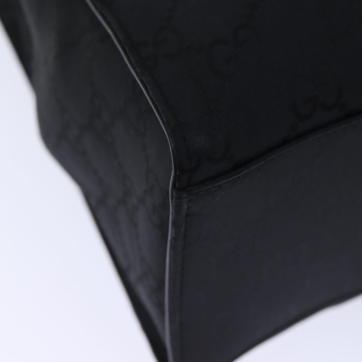 GUCCI Bamboo GG Canvas Hand Bag Nylon Black 002 1010 yk12012