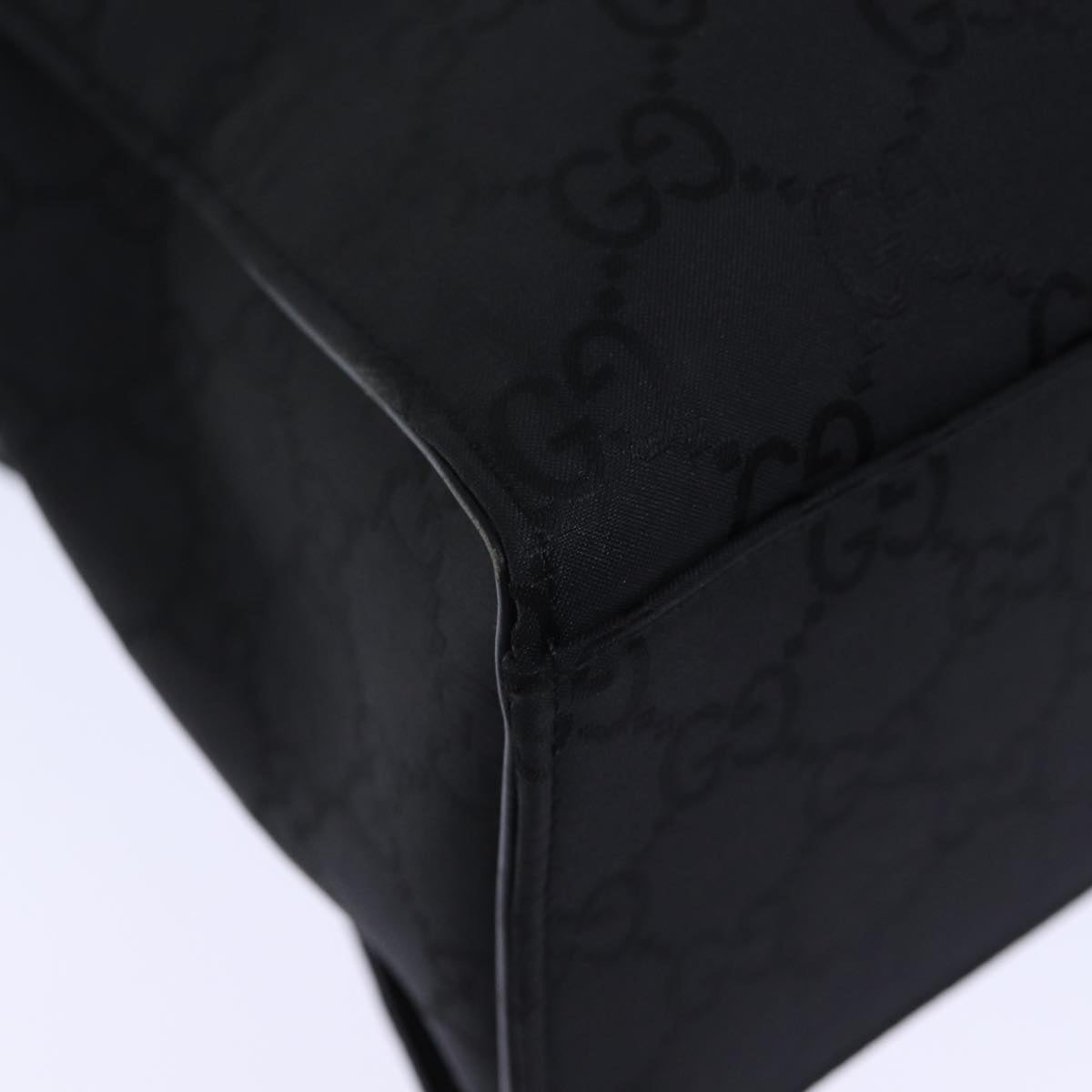 GUCCI Bamboo GG Canvas Hand Bag Nylon Black 002 1010 yk12012