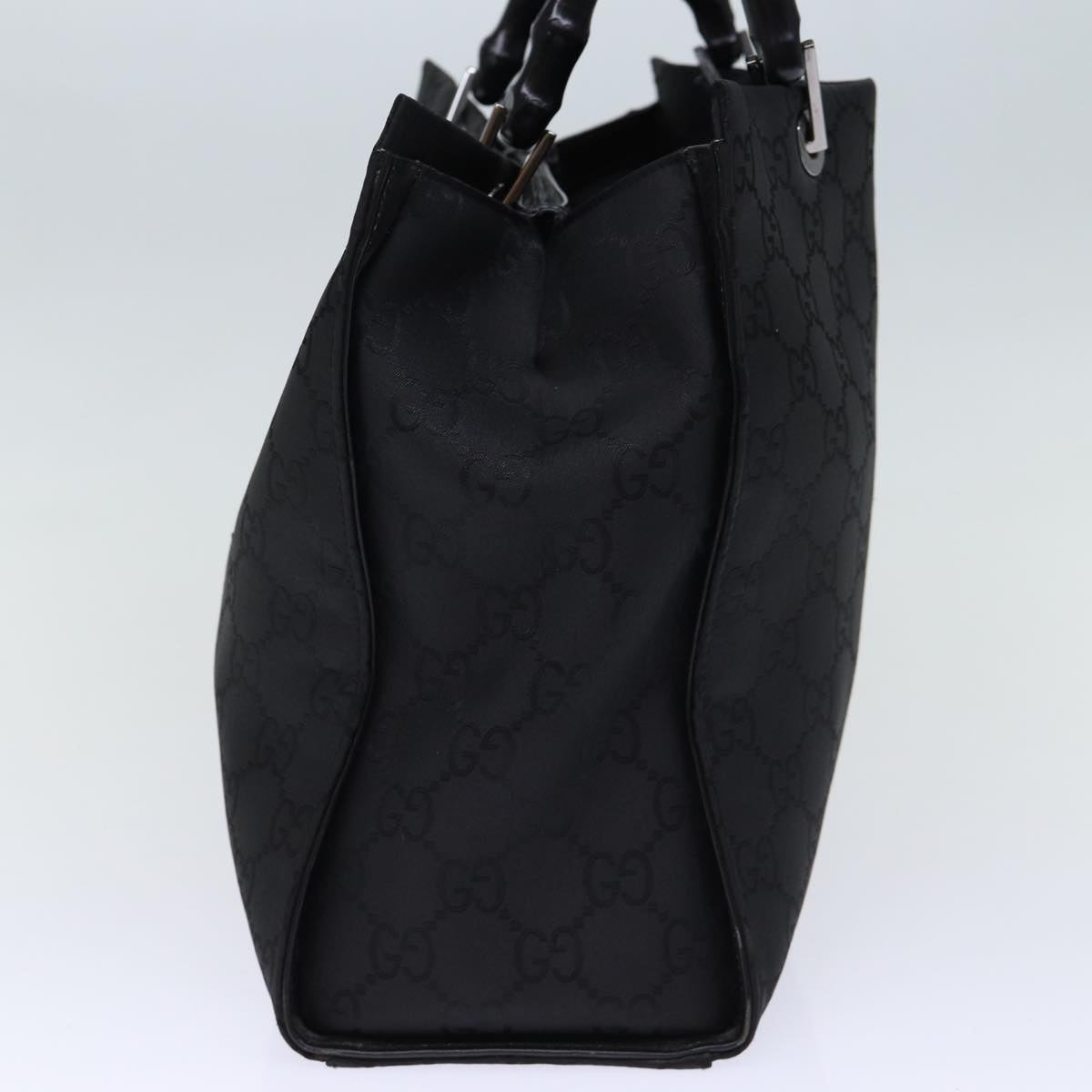 GUCCI Bamboo GG Canvas Hand Bag Nylon Black 002 1010 yk12012