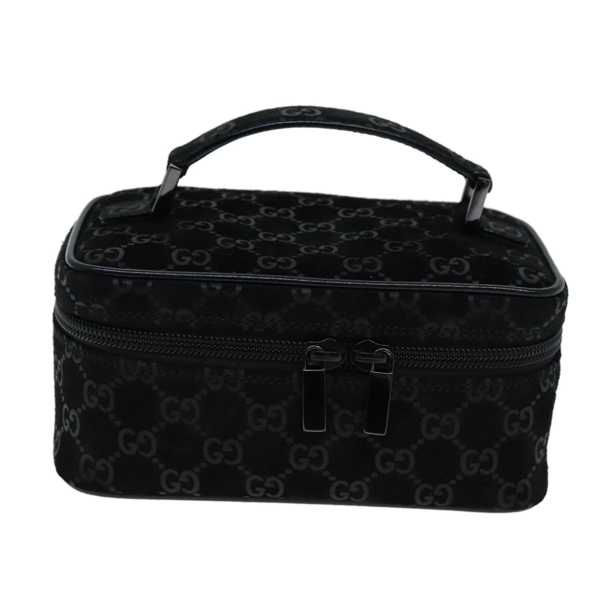 GUCCI GG Canvas Vanity Cosmetic Pouch Black 032 1956 0051 yk12017
