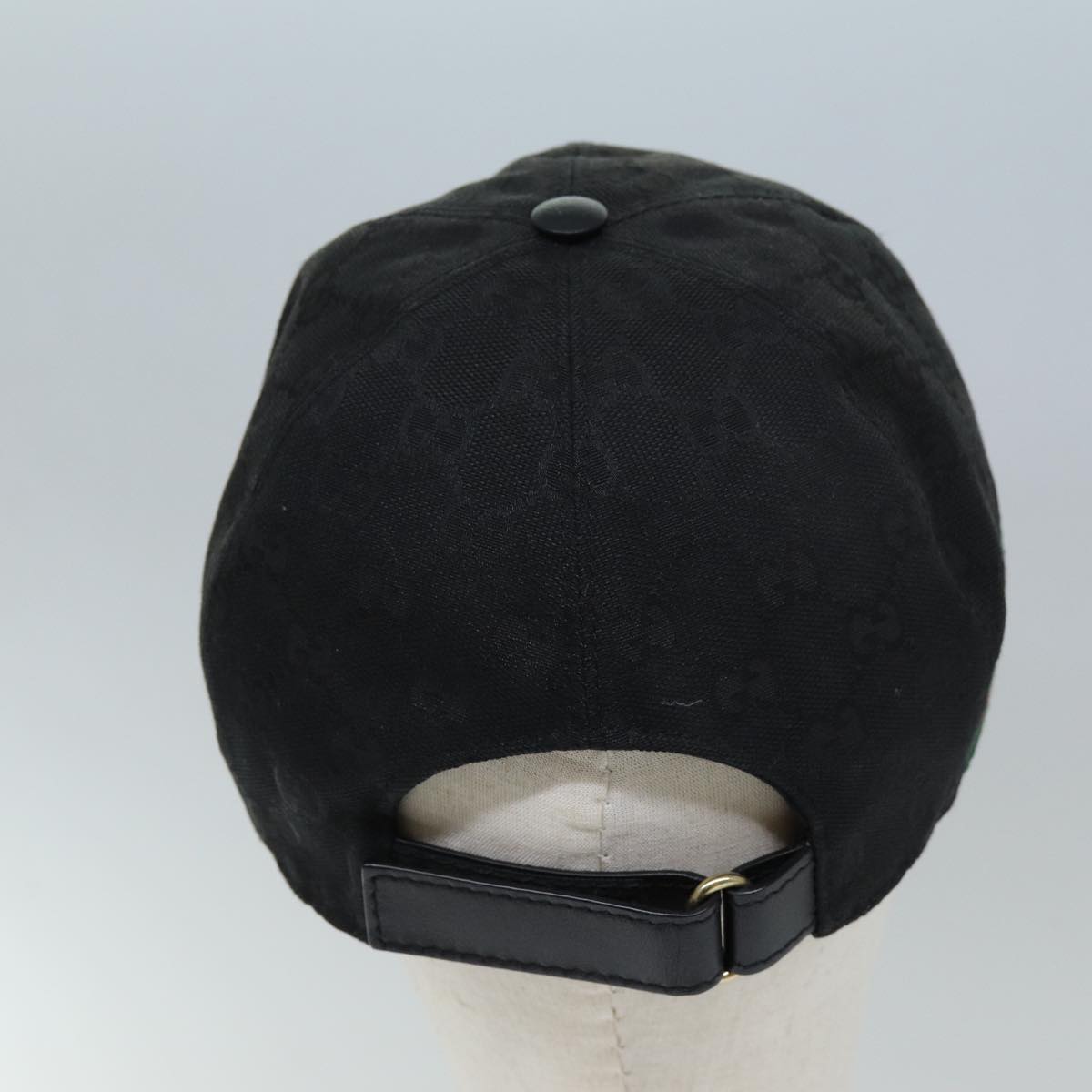 GUCCI GG Canvas Web Sherry Line Cap XL Black Red Green 200035 yk12030