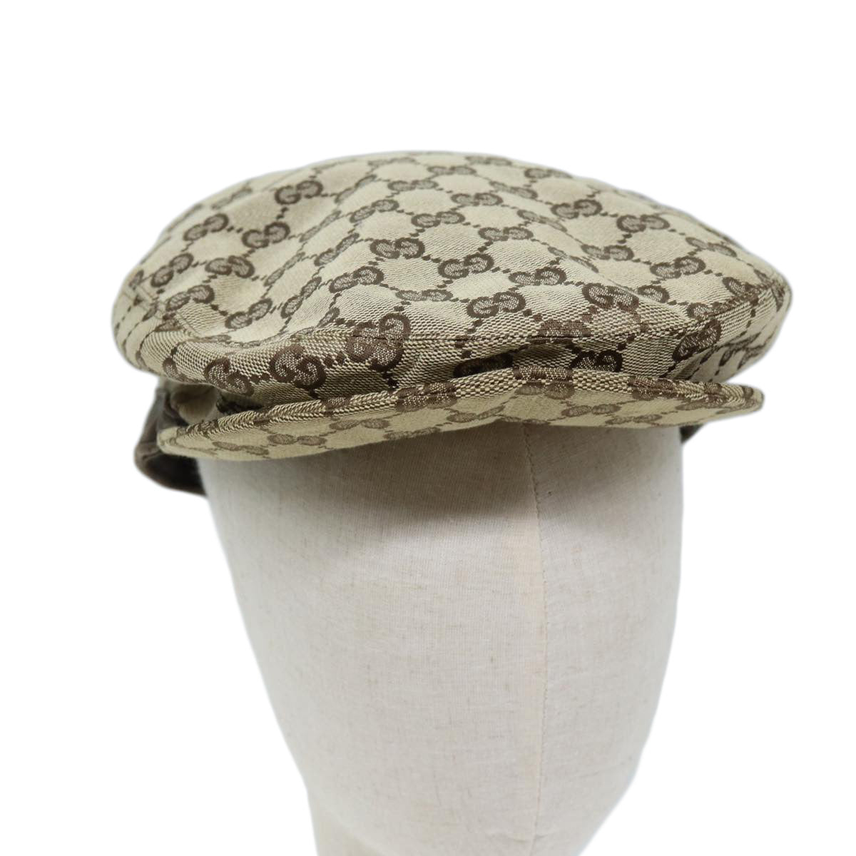 GUCCI GG Canvas Hunting Cap Hat M Beige yk12031
