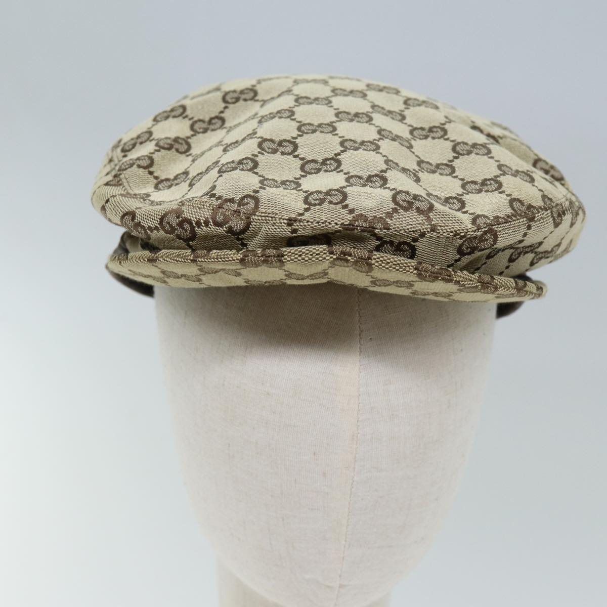 GUCCI GG Canvas Hunting Cap Hat M Beige yk12031