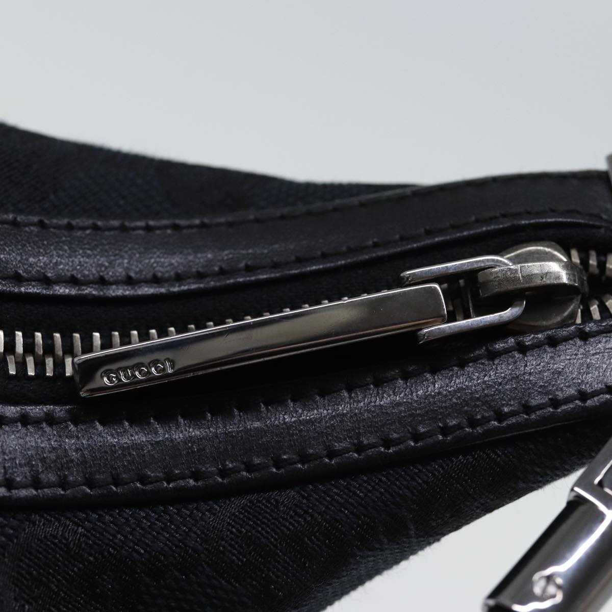 GUCCI GG Canvas Shoulder Bag Black 001 3812 yk12045