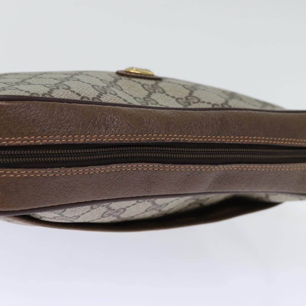 GUCCI GG Supreme Clutch Bag PVC Beige 156 01 053 yk12050