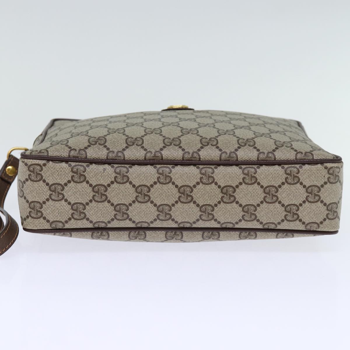 GUCCI GG Supreme Clutch Bag PVC Beige 156 01 053 yk12050