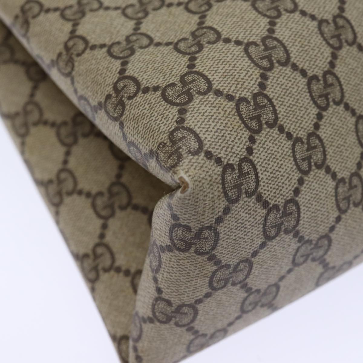 GUCCI GG Supreme Tote Bag PVC Beige 39 02 061 yk12055
