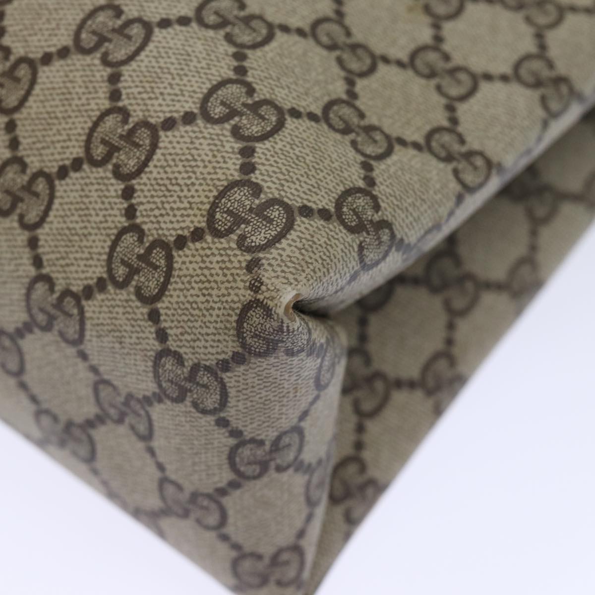 GUCCI GG Supreme Tote Bag PVC Beige 39 02 061 yk12055