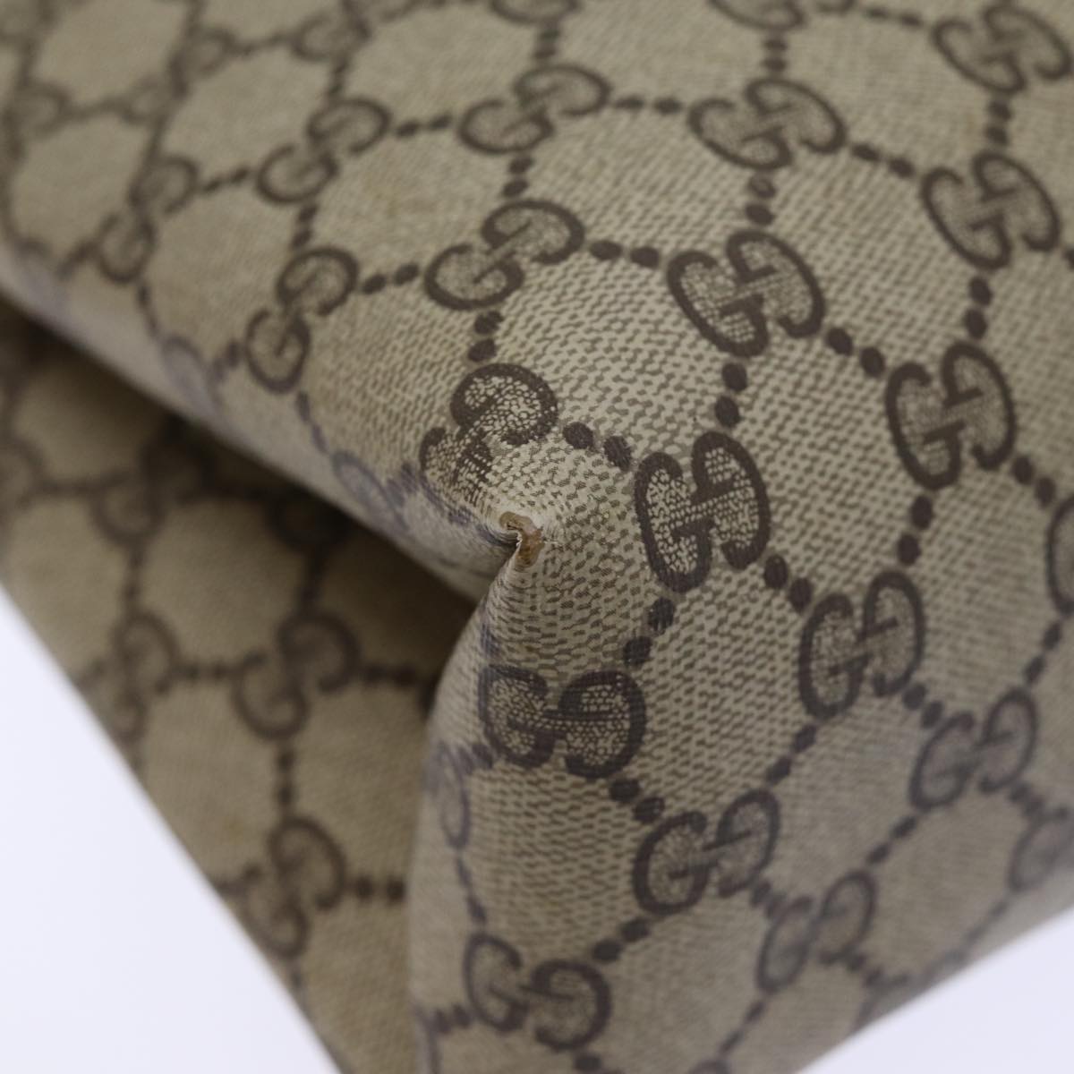 GUCCI GG Supreme Tote Bag PVC Beige 39 02 061 yk12055