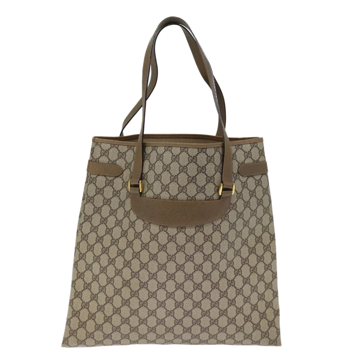GUCCI GG Supreme Tote Bag PVC Beige 39 02 061 yk12055