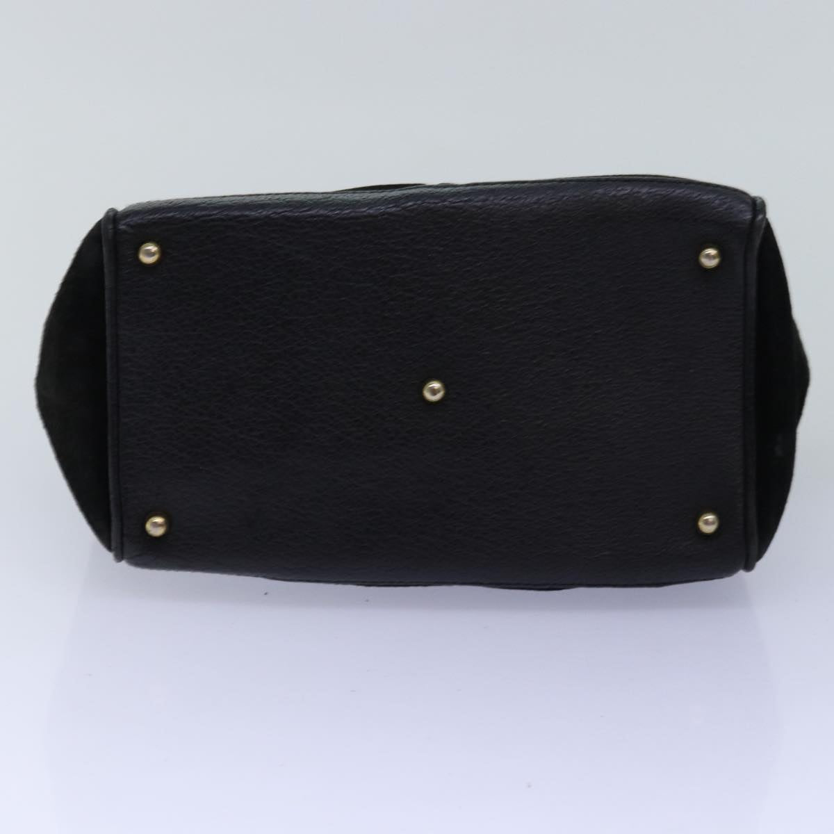 GUCCI Bamboo Hand Bag Suede Black 000 122 0316 yk12056