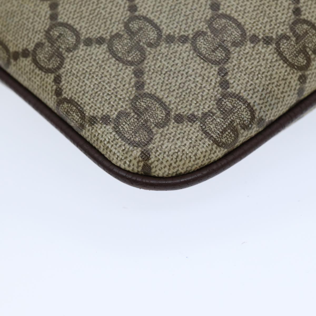 GUCCI GG Supreme Web Sherry Line Shoulder Bag PVC Beige 904 02 047 yk12073