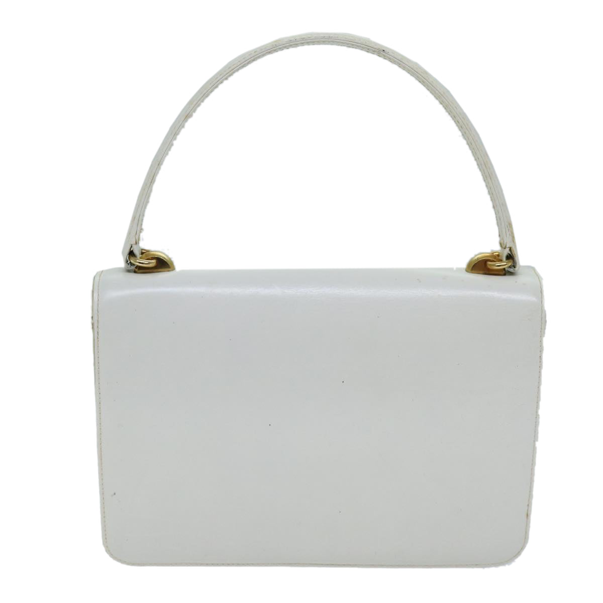 GUCCI Hand Bag Leather White yk12076
