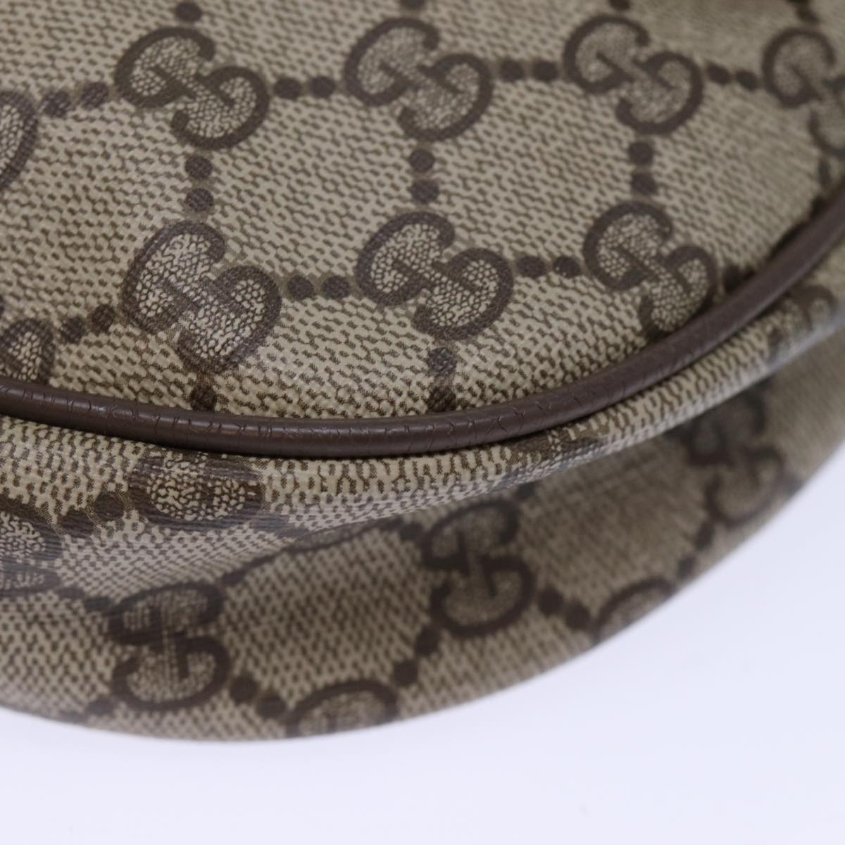 GUCCI GG Supreme Shoulder Bag PVC Beige 56 02 600 yk12077