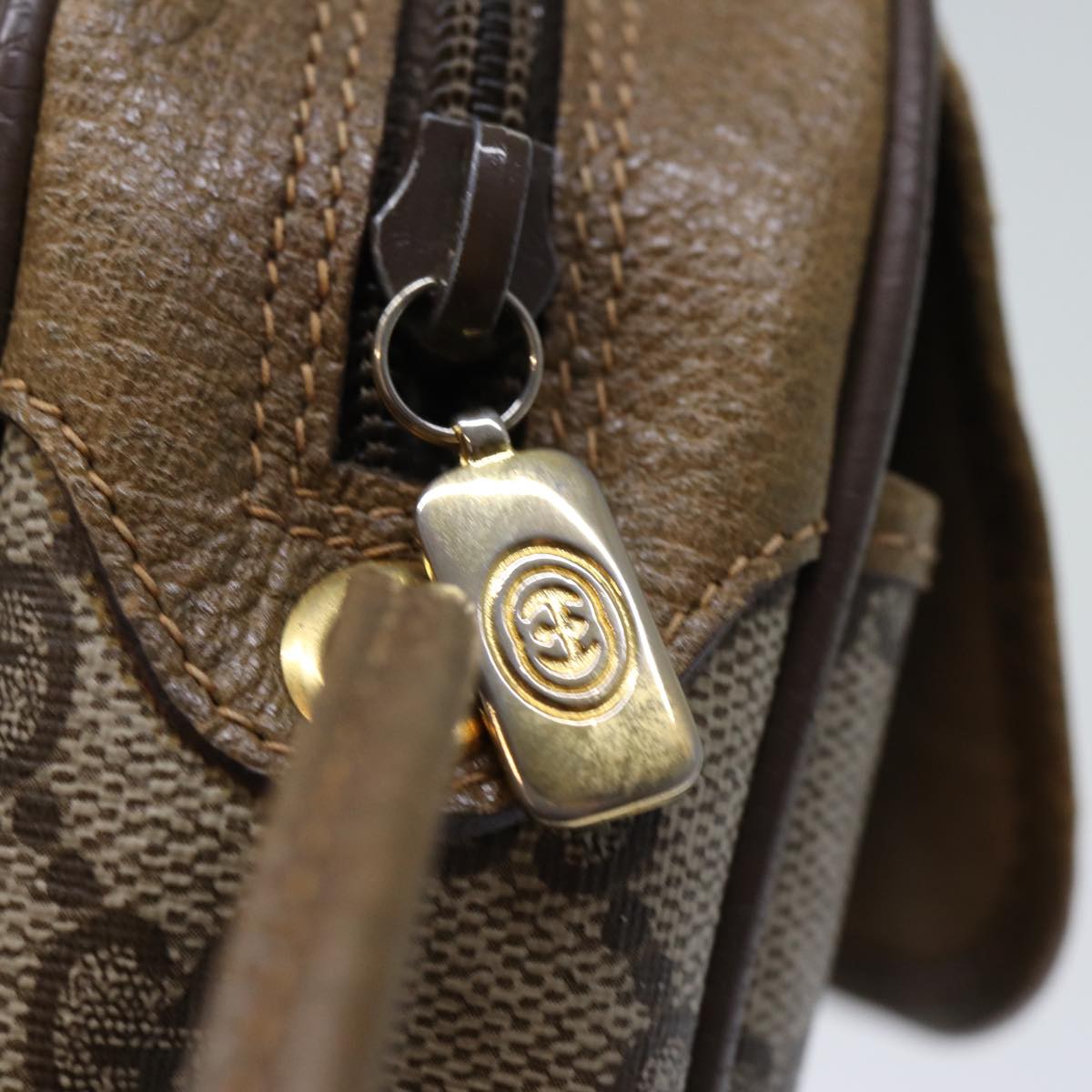 GUCCI GG Supreme Shoulder Bag PVC Beige 56 02 600 yk12077
