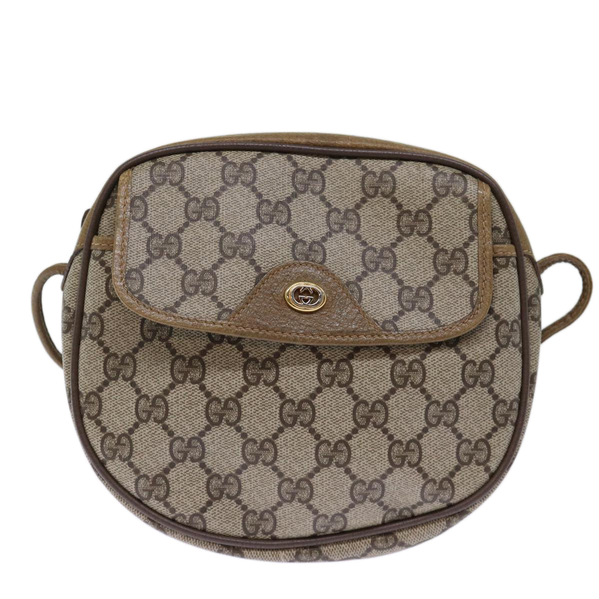 GUCCI GG Supreme Shoulder Bag PVC Beige 56 02 600 yk12077