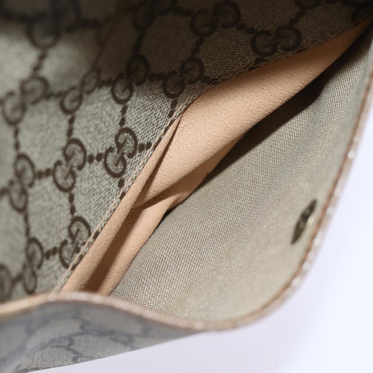 GUCCI GG Supreme Shoulder Bag PVC Beige 56 02 600 yk12077