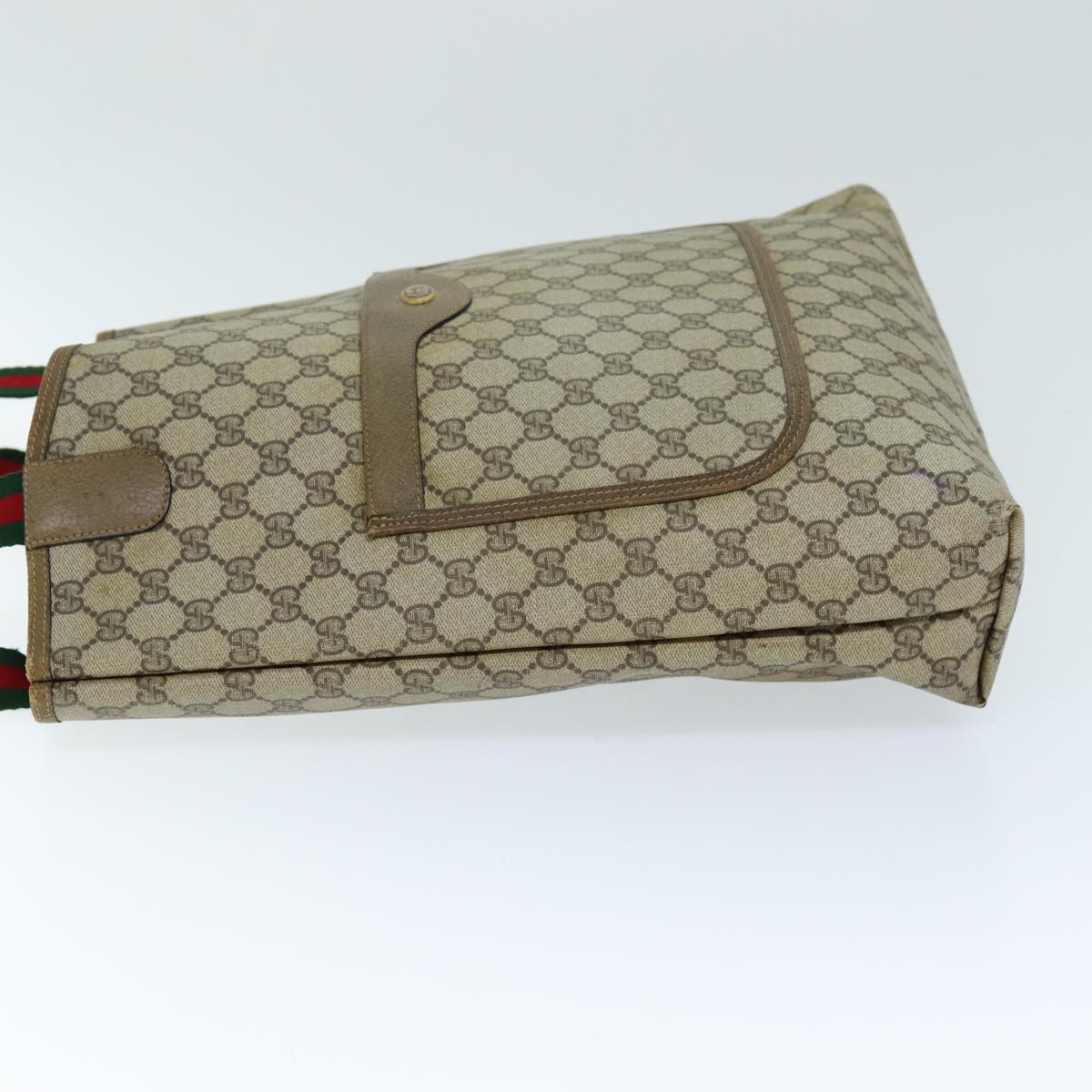 GUCCI GG Supreme Web Sherry Line Tote Bag Beige Red Green 39 02 003 yk12080
