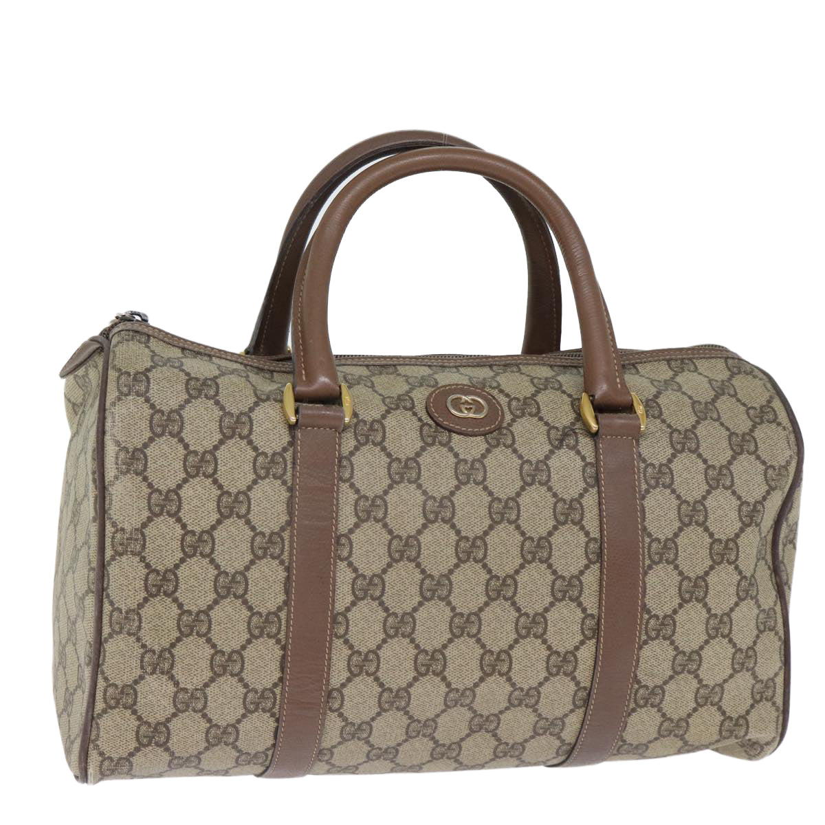 GUCCI GG Supreme Boston Bag PVC Beige 002 123 6842 yk12081