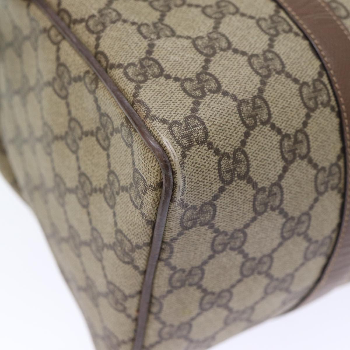 GUCCI GG Supreme Boston Bag PVC Beige 002 123 6842 yk12081