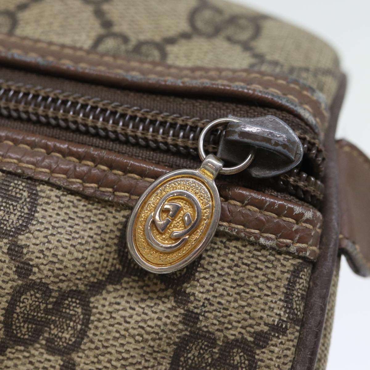 GUCCI GG Supreme Boston Bag PVC Beige 002 123 6842 yk12081