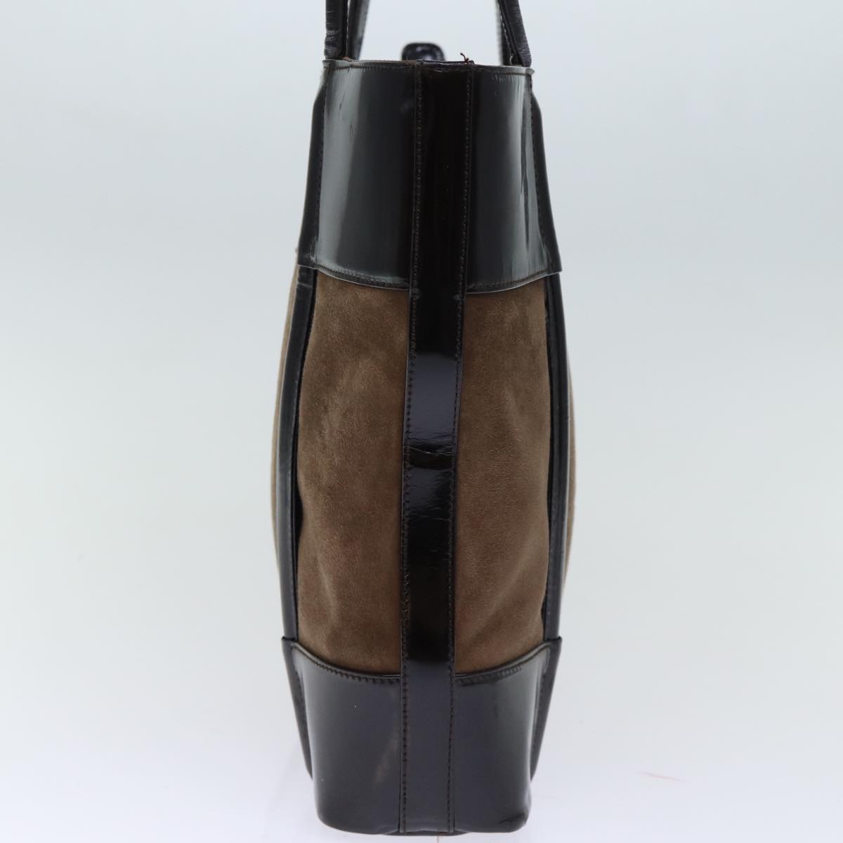 GUCCI Tote Bag Suede Brown yk12084