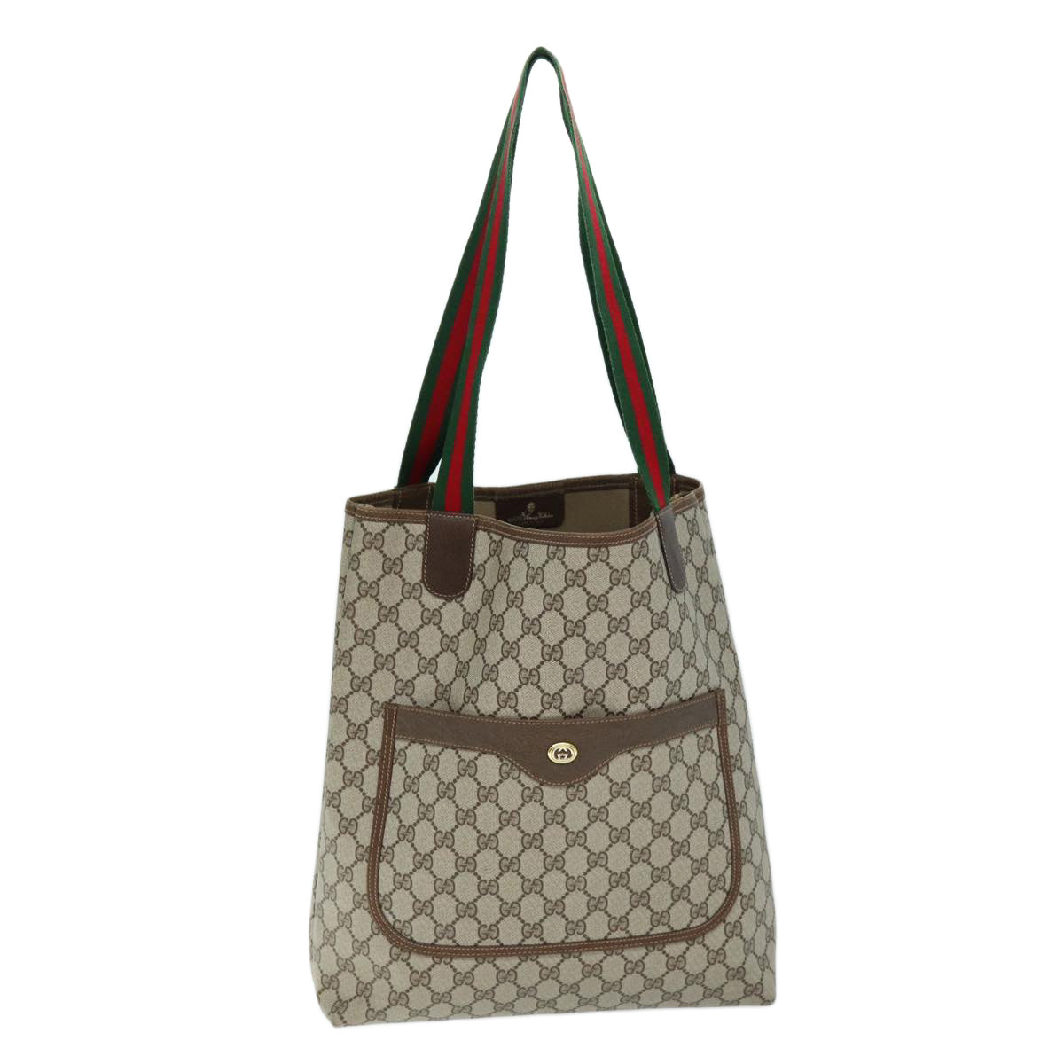 GUCCI GG Supreme Web Sherry Line Tote Bag Beige Red Green 40 02 003 yk12095