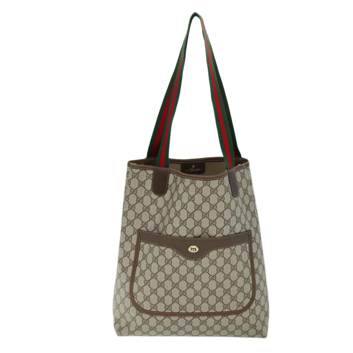 GUCCI GG Supreme Web Sherry Line Tote Bag Beige Red Green 40 02 003 yk12095