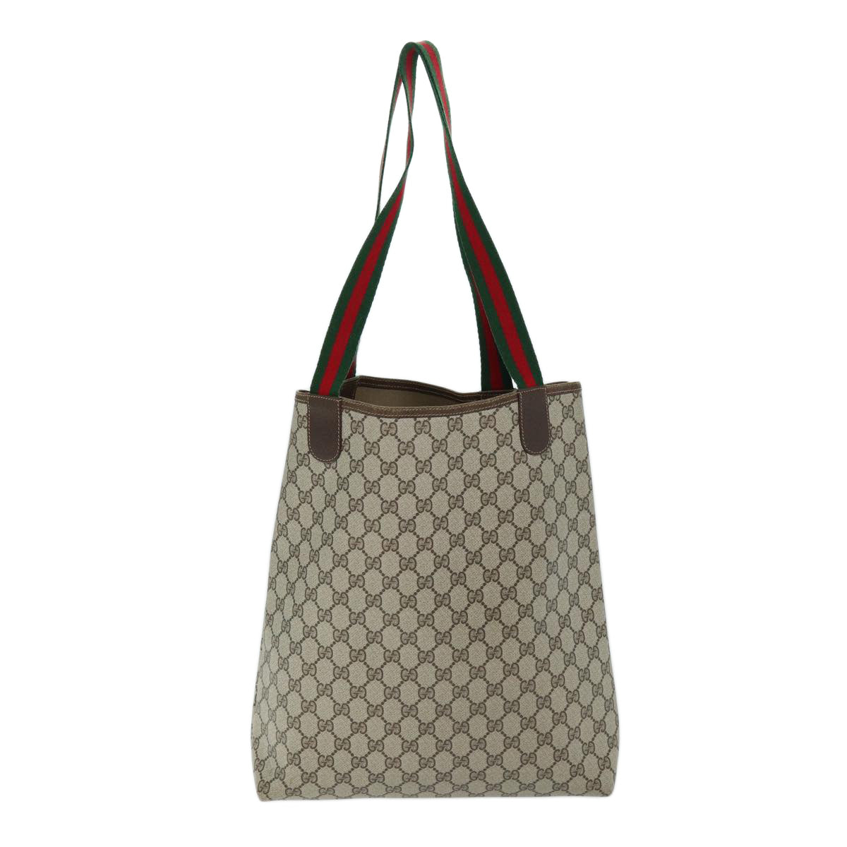 GUCCI GG Supreme Web Sherry Line Tote Bag Beige Red Green 40 02 003 yk12095