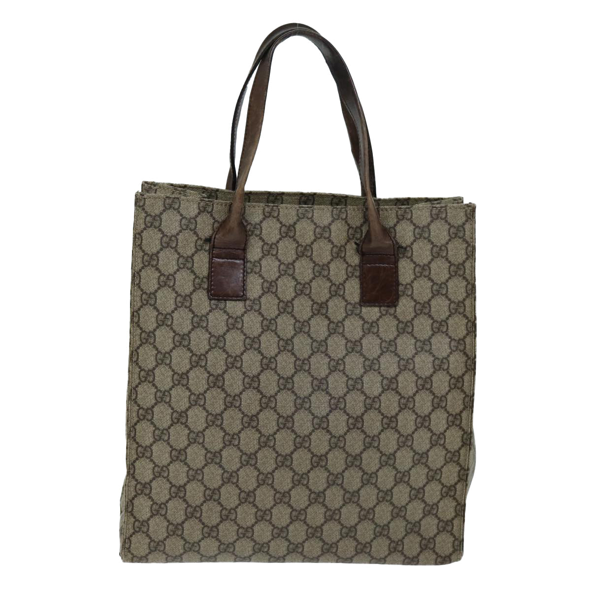 GUCCI GG Supreme Hand Bag PVC Beige 91249 yk12107