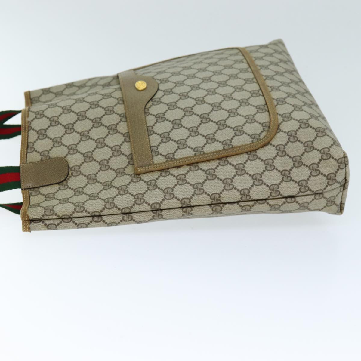 GUCCI GG Supreme Web Sherry Line Tote Bag Beige Red Green 39 02 003 yk12120