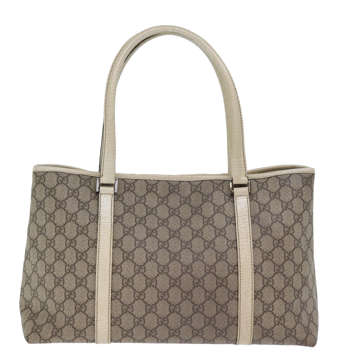 GUCCI GG Supreme Tote Bag PVC Beige 114595 yk12126