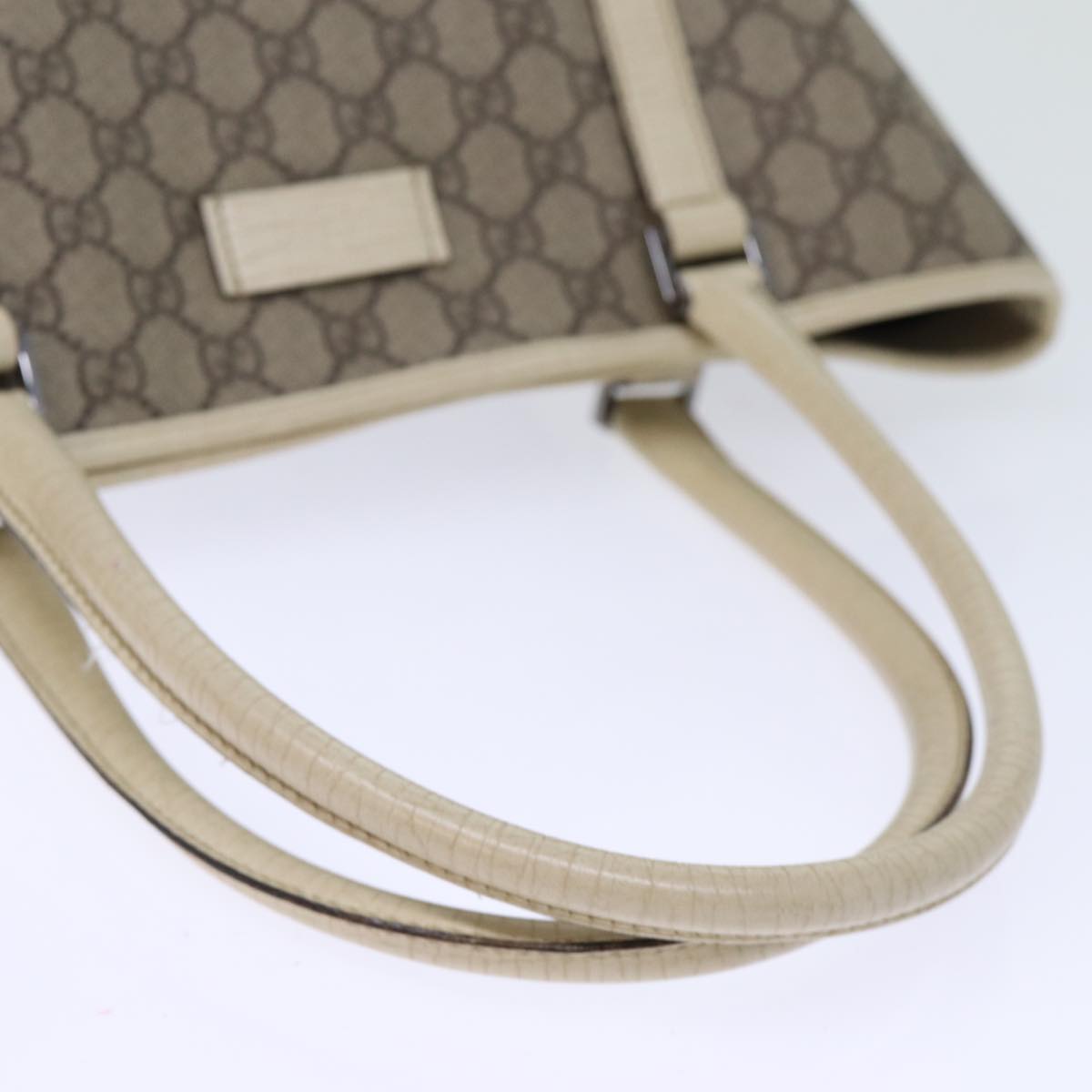 GUCCI GG Supreme Tote Bag PVC Beige 114595 yk12126