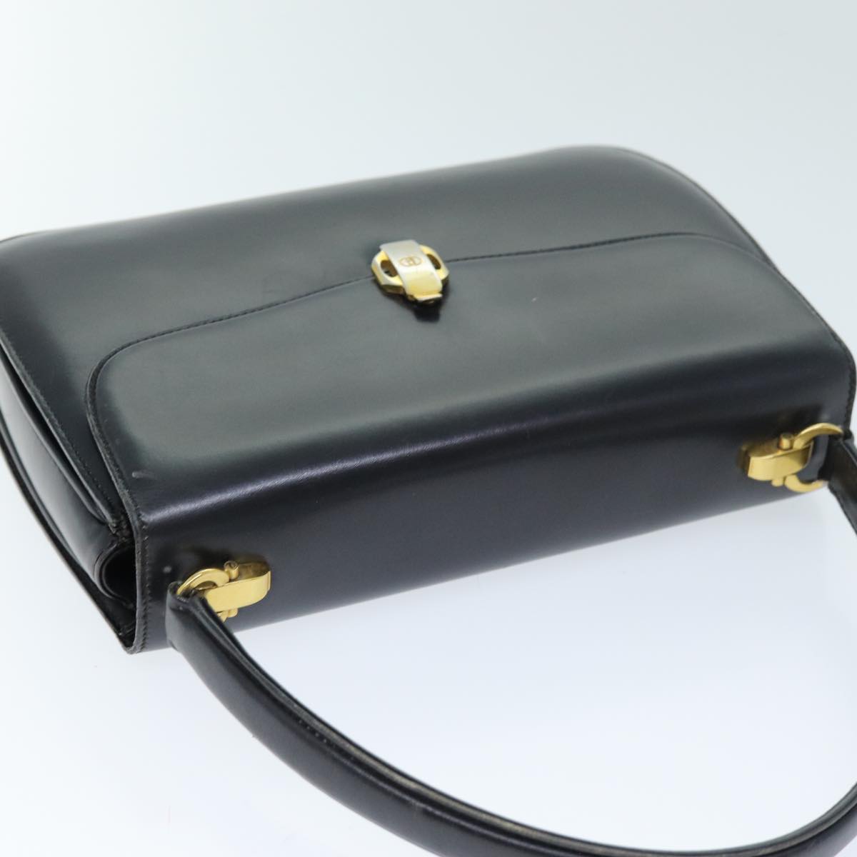 GUCCI Hand Bag Leather Black yk12169