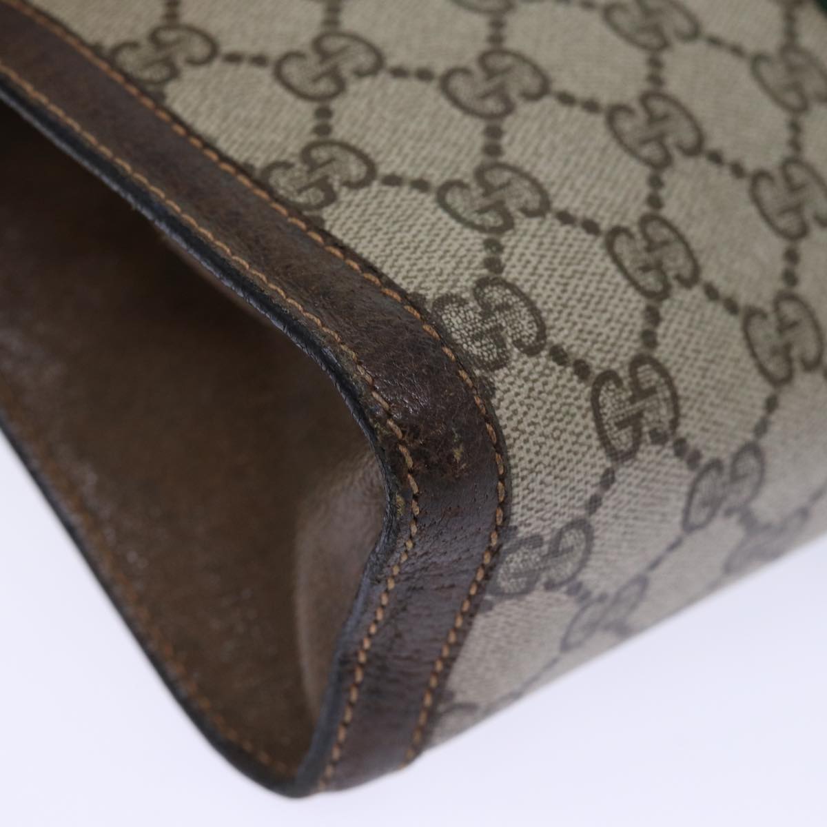 GUCCI GG Supreme Web Sherry Line Clutch Bag PVC Beige Red 89 01 002 yk12307