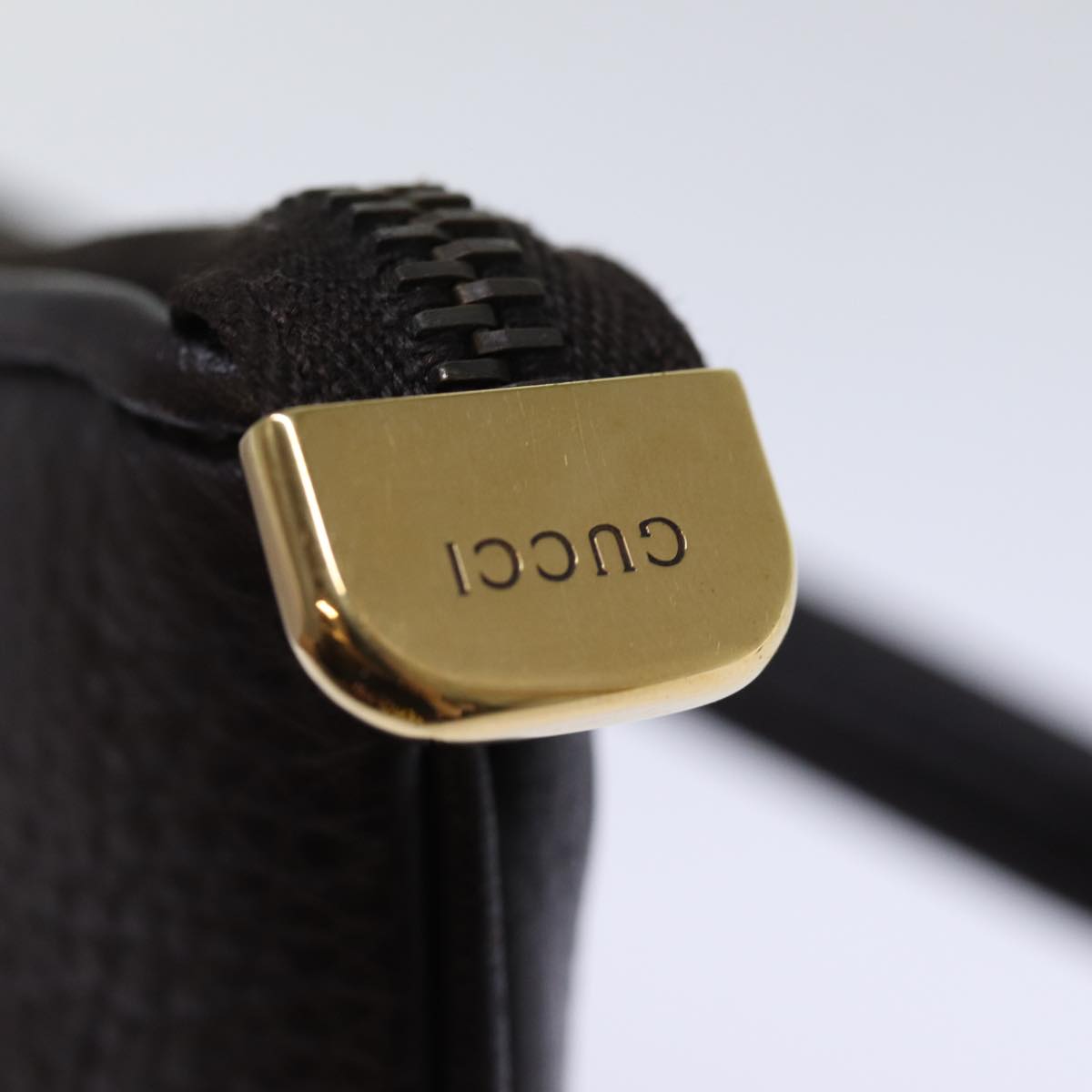 GUCCI Pouch Leather Brown 252041 yk12312