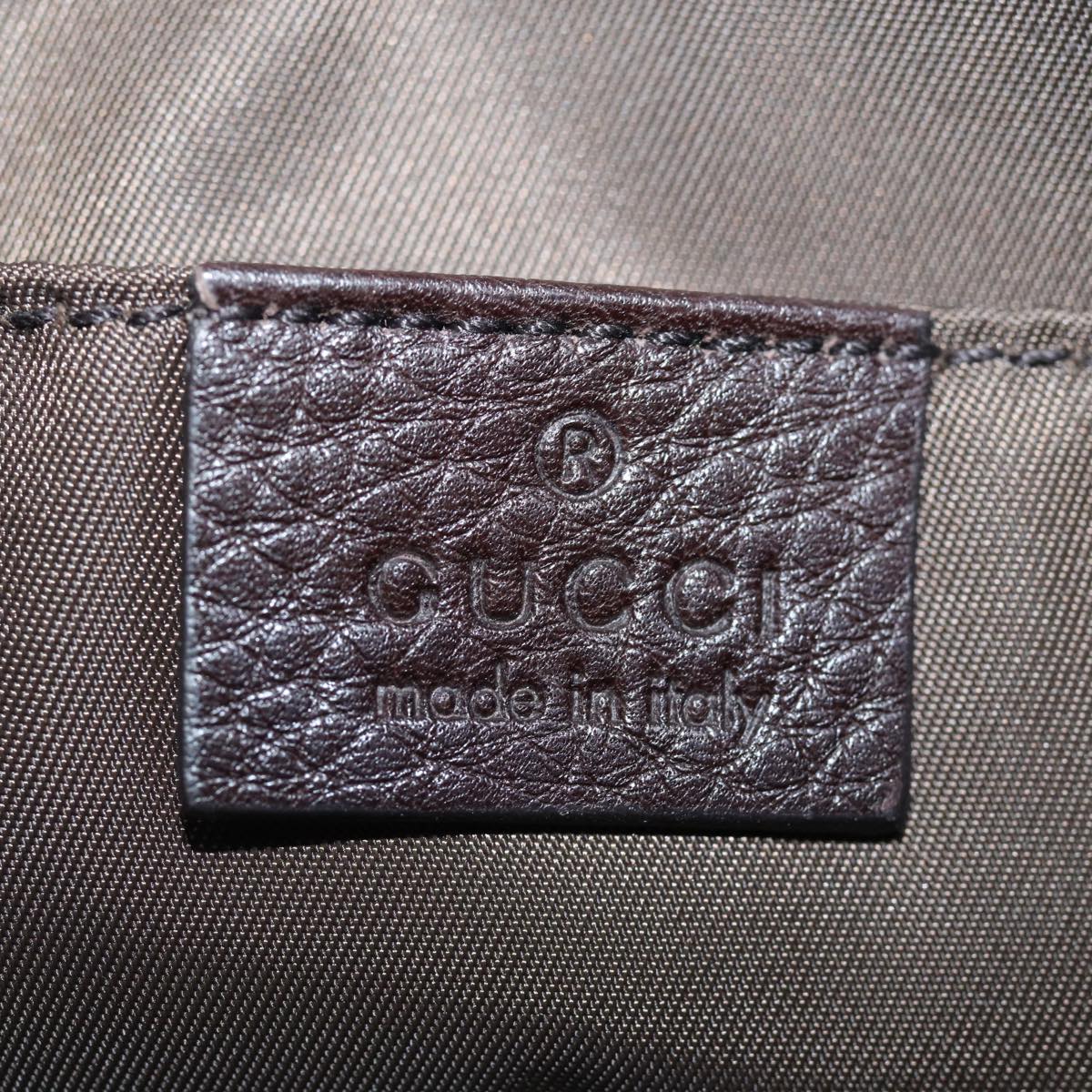 GUCCI Pouch Leather Brown 252041 yk12312