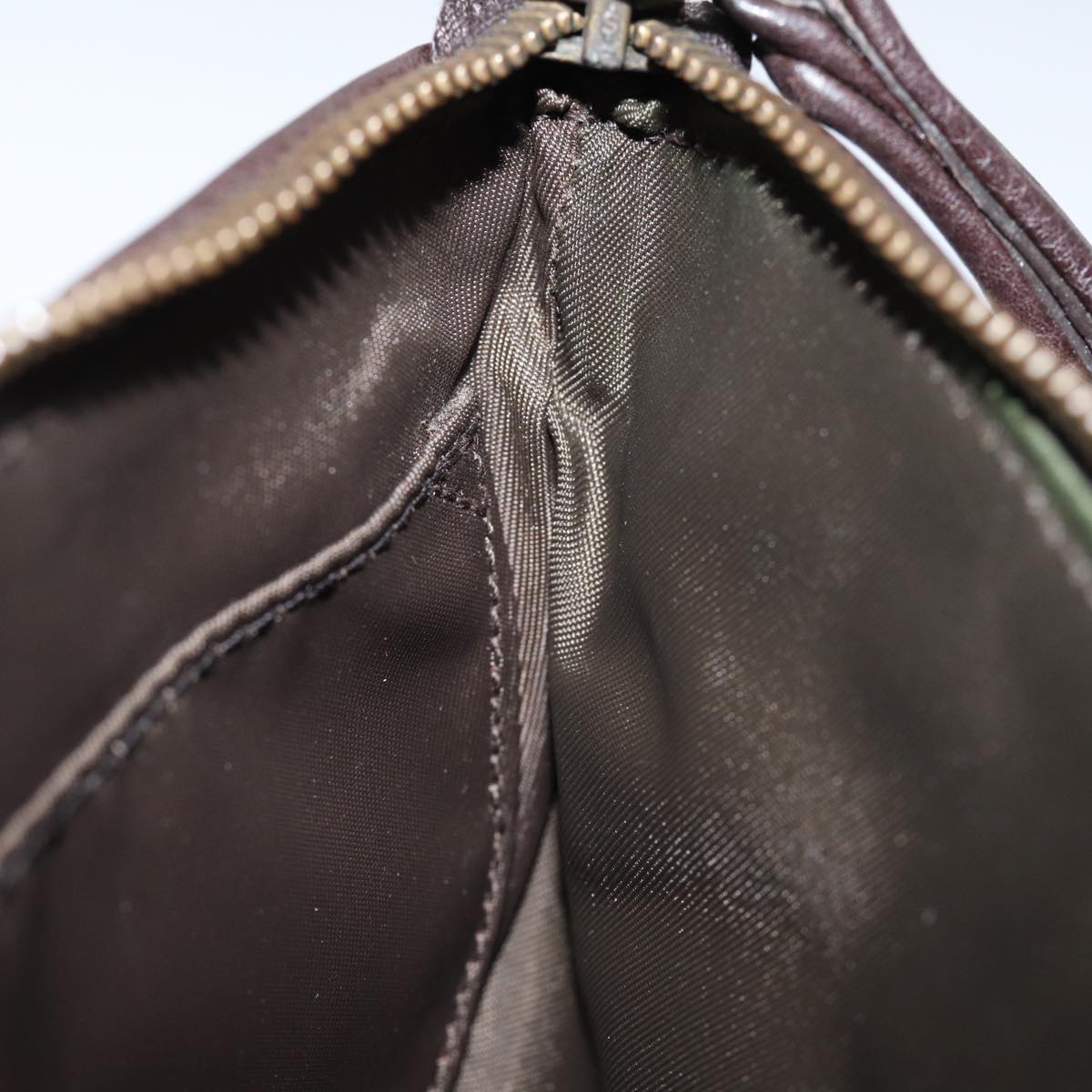 GUCCI Pouch Leather Brown 252041 yk12312