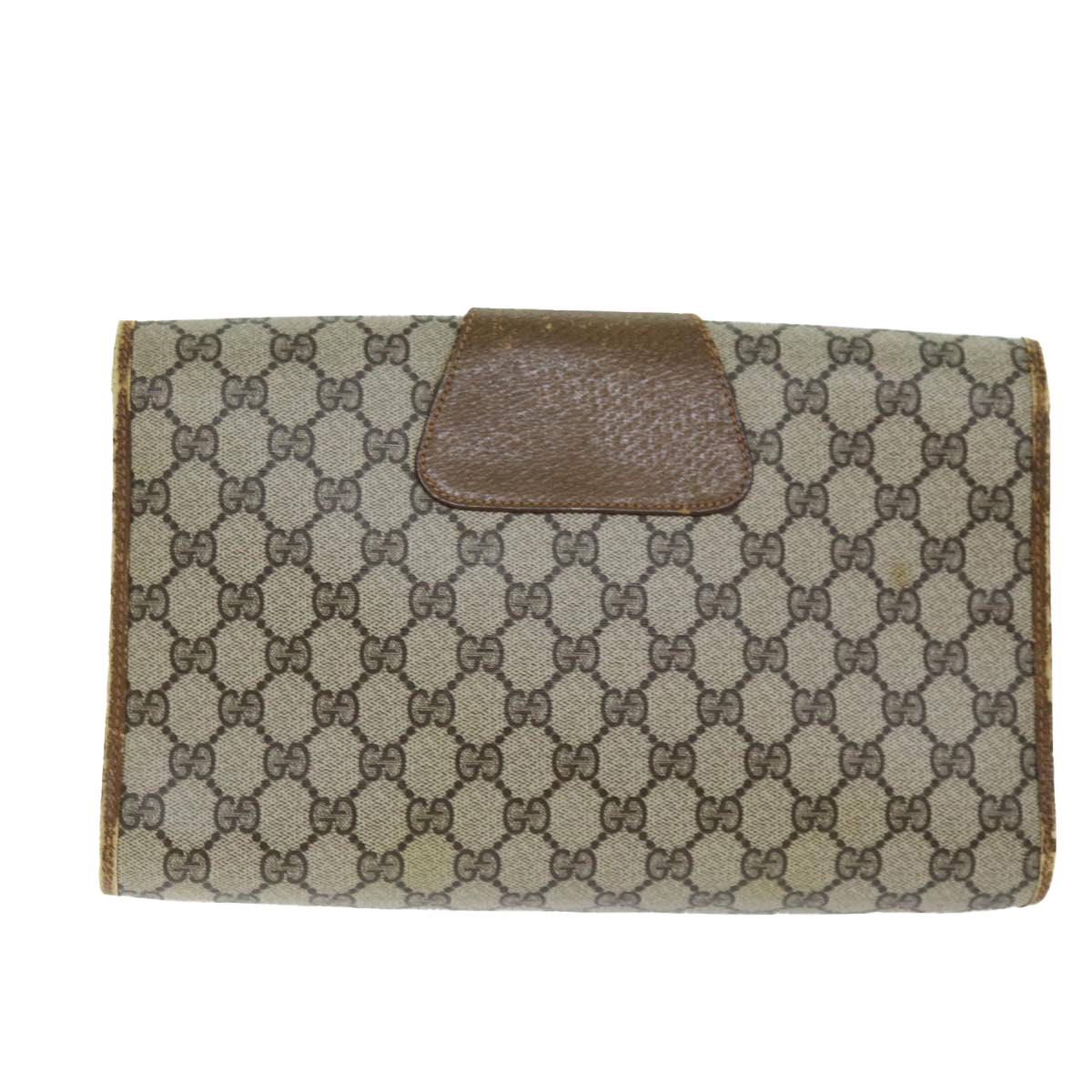 GUCCI GG Supreme Web Sherry Line Clutch Bag PVC Beige Red 89 01 031 yk12320